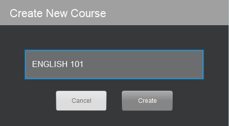 Create new course