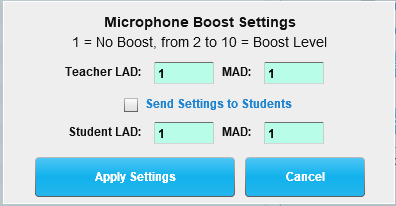 Microphone Boost Settings