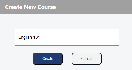 Create new course