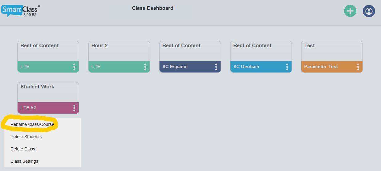 Rename Class/Course