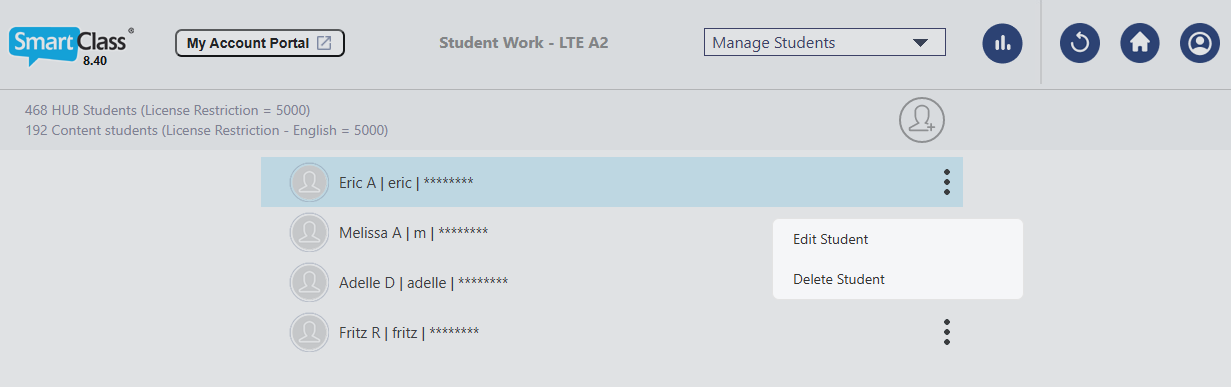 Delete Students