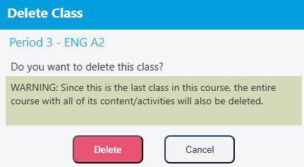 Delete Class