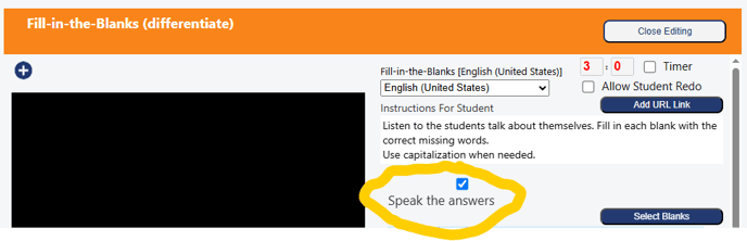 Speak the answers