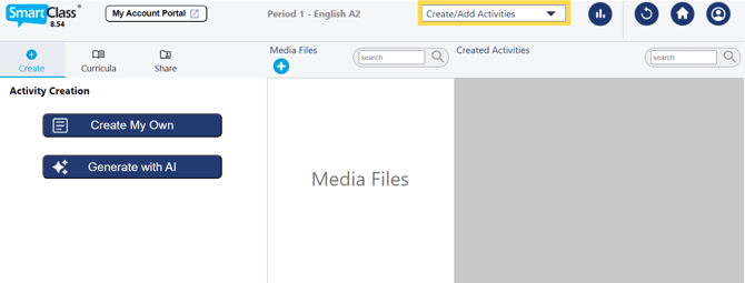 Create/Add Activities