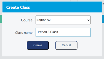 Create class and course