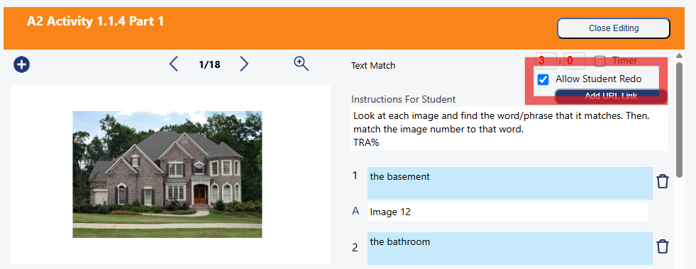 Allow Student Redo