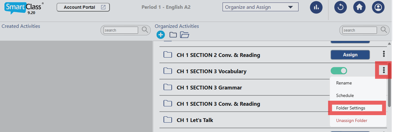 Folder Settings