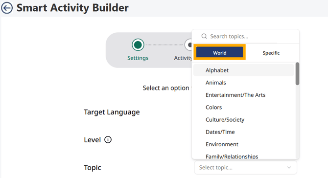 World Language Topics